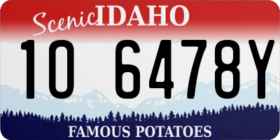 ID license plate 1O6478Y