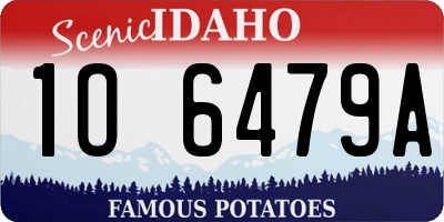 ID license plate 1O6479A