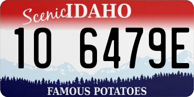 ID license plate 1O6479E
