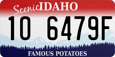 ID license plate 1O6479F