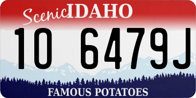 ID license plate 1O6479J