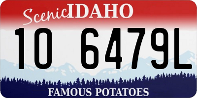 ID license plate 1O6479L
