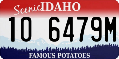 ID license plate 1O6479M