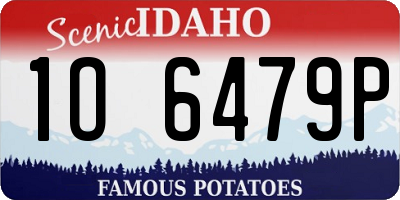 ID license plate 1O6479P