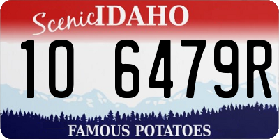 ID license plate 1O6479R