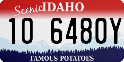 ID license plate 1O6480Y
