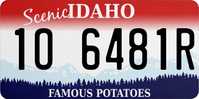 ID license plate 1O6481R