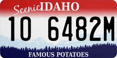 ID license plate 1O6482M