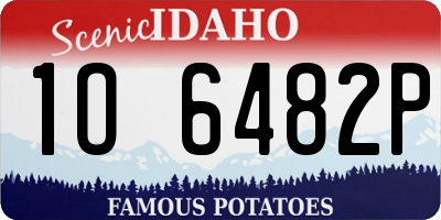 ID license plate 1O6482P