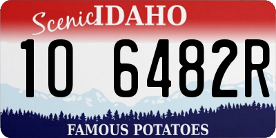 ID license plate 1O6482R