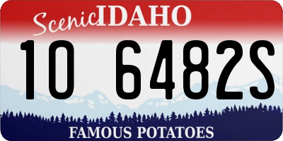 ID license plate 1O6482S