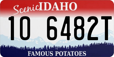 ID license plate 1O6482T