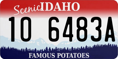 ID license plate 1O6483A