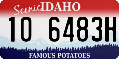 ID license plate 1O6483H