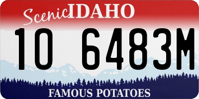 ID license plate 1O6483M