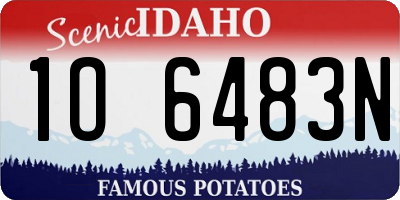 ID license plate 1O6483N