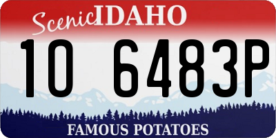 ID license plate 1O6483P