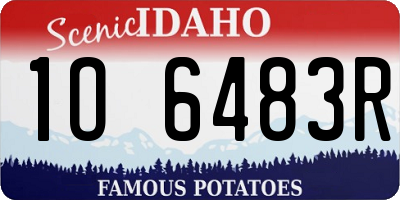 ID license plate 1O6483R