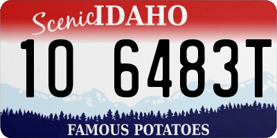 ID license plate 1O6483T
