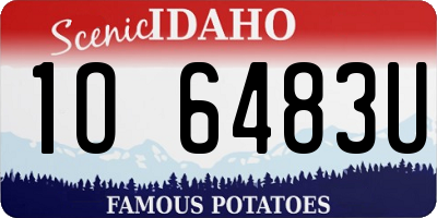 ID license plate 1O6483U