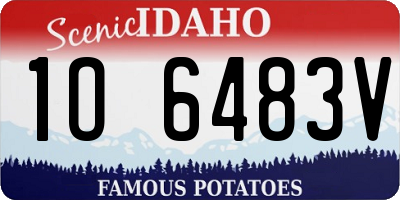 ID license plate 1O6483V