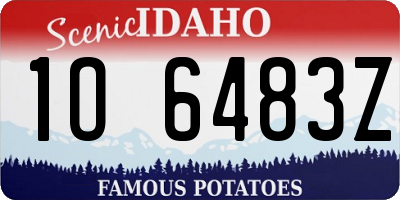 ID license plate 1O6483Z