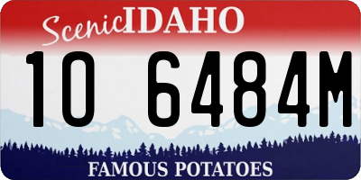 ID license plate 1O6484M