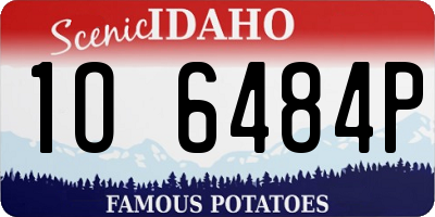 ID license plate 1O6484P