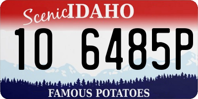 ID license plate 1O6485P