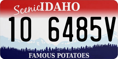 ID license plate 1O6485V