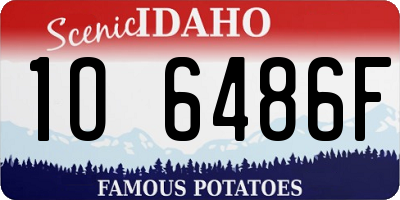 ID license plate 1O6486F