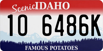 ID license plate 1O6486K