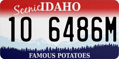 ID license plate 1O6486M