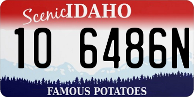 ID license plate 1O6486N