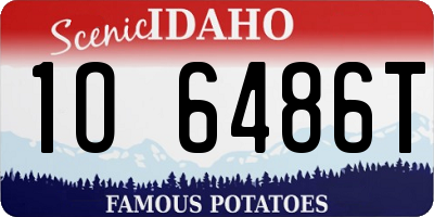 ID license plate 1O6486T