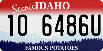 ID license plate 1O6486U