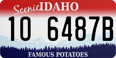 ID license plate 1O6487B
