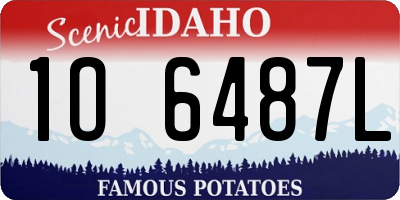 ID license plate 1O6487L