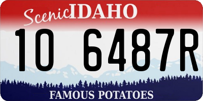 ID license plate 1O6487R