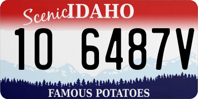 ID license plate 1O6487V