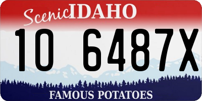 ID license plate 1O6487X