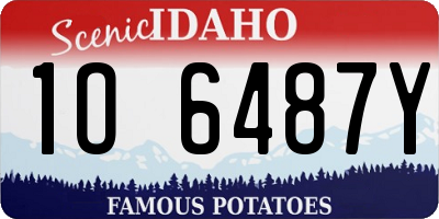 ID license plate 1O6487Y