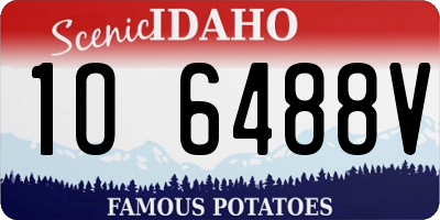 ID license plate 1O6488V