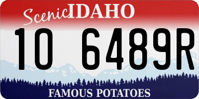 ID license plate 1O6489R