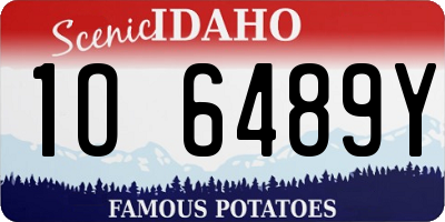ID license plate 1O6489Y