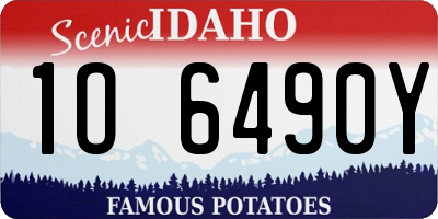 ID license plate 1O6490Y