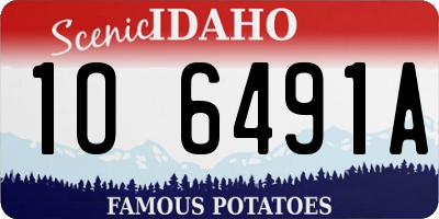 ID license plate 1O6491A