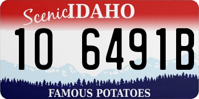 ID license plate 1O6491B