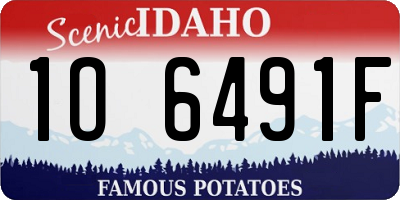 ID license plate 1O6491F