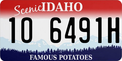 ID license plate 1O6491H